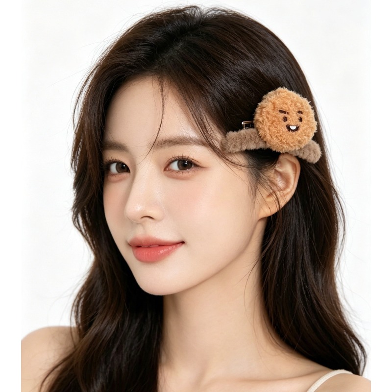 Tippet Line - مشبك شعر BT21 بتصميم كرتوني لطيف،